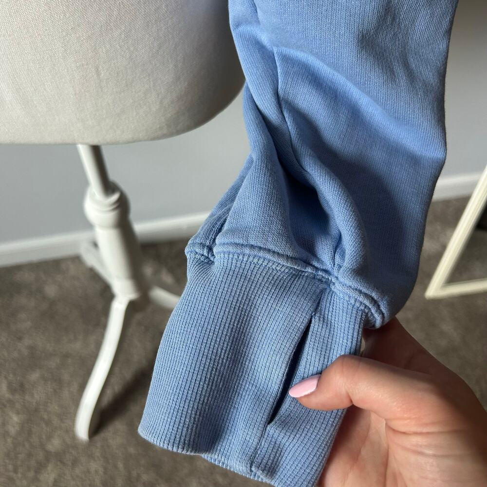 Offline by Aerie Blue Collared Zip Up Cropped Sweatshirt Athleisure Size M - Picture 5 of 8